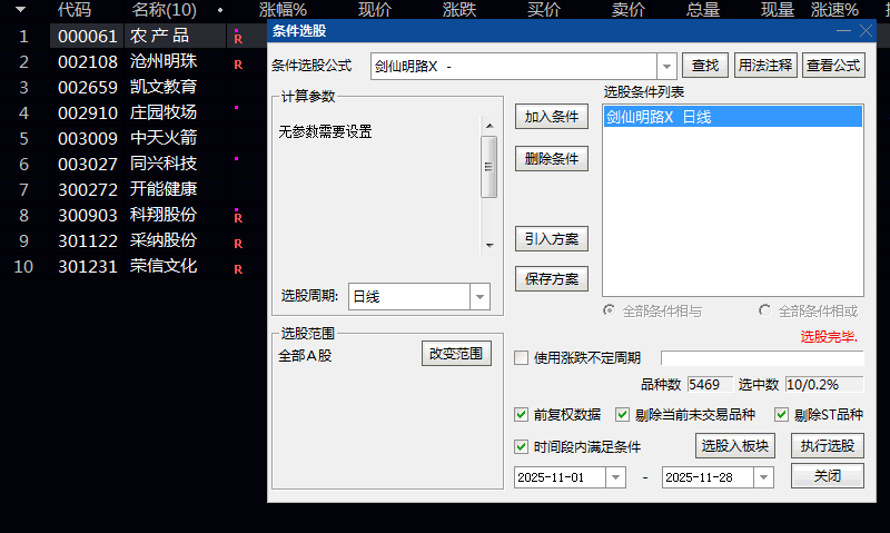 优【剑仙明路】副图/选股指标 需结合五分钟级别K线处于125日均线上方的市场环境来使用 提升策略稳定性