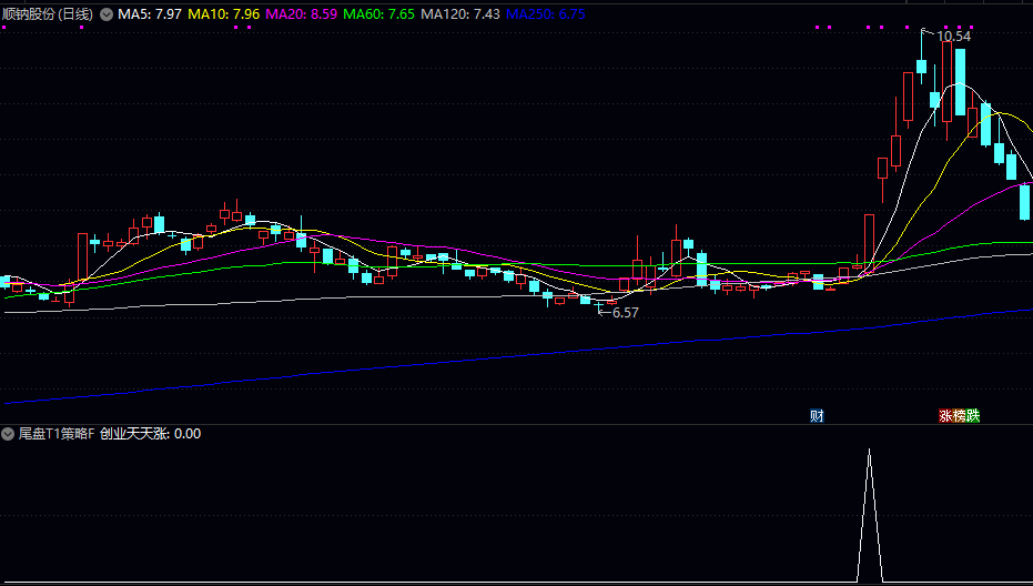 〖尾盘T1策略〗副图/选股指标，尾盘或次日开盘的短线交易机会，市场收盘前的关键形态！