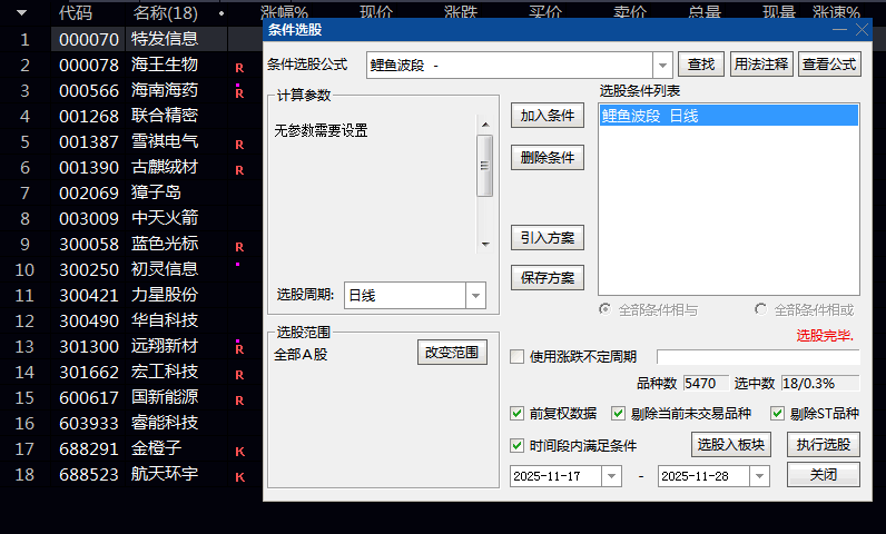 强势【锦鲤波段】副图/选股指标 鲤鱼波段关注个股强势启动 锦鲤回调寻找潜在的低吸时机 强势【锦鲤波段】副图/选股指标 鲤鱼波段关注个股强势启动 锦鲤回调寻找潜在的低吸时机