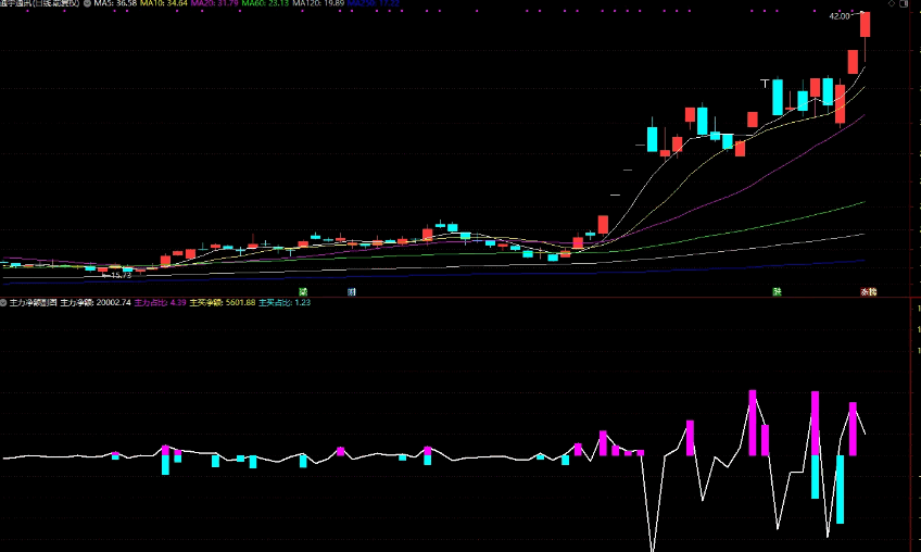 【主力净额】副图指标 基于LEVEL2数据的逐单分析 表示每天的主力资金的流入流出量的净额